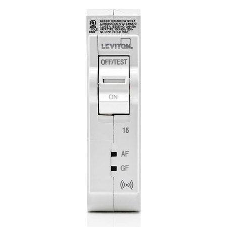 LEVITON Combination Circuit Breaker, 15A, 1 Pole, 120V AC LB115-DS